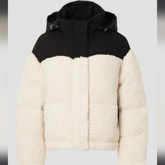 Maje Shearling Puffer Coat Size 1, Oversized - Picture 1 of 16